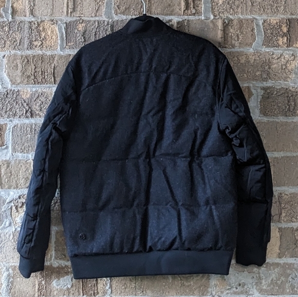 NWOT Lululemon Roam Far Wool Bomber Black Heathered Black Size 10 - Picture 10 of 14